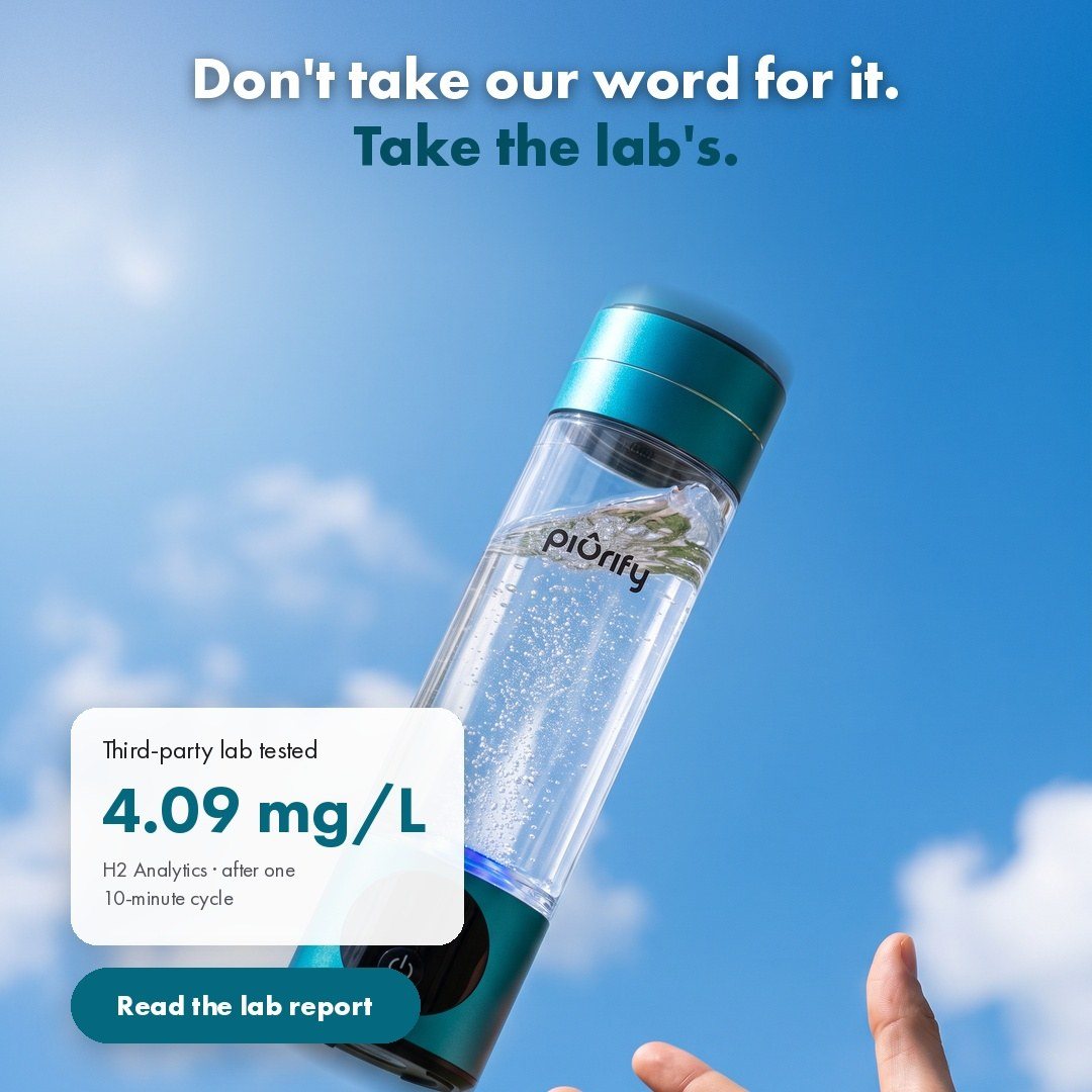Take the lab’s word: the bottle tossed toward an open hand with the lab result card, 1:1